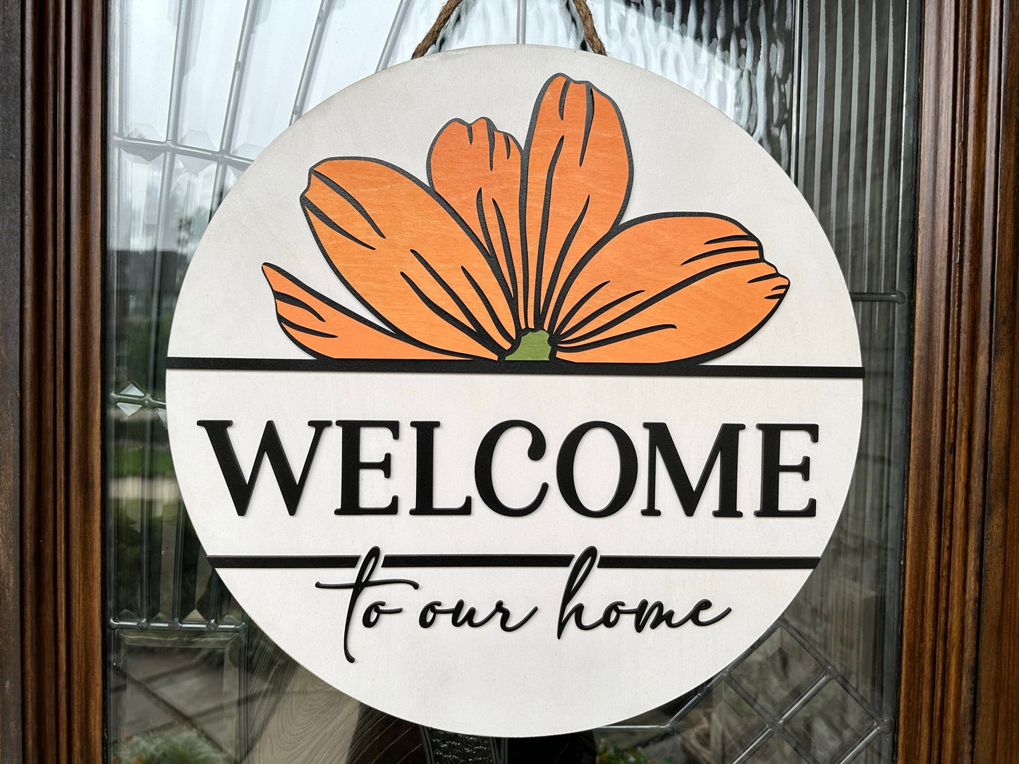 Floral Welcome Door Hanger