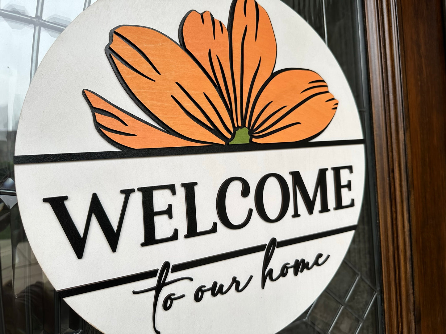 Floral Welcome Door Hanger