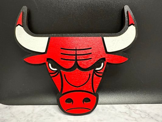 Bulls 3D Wood Sign