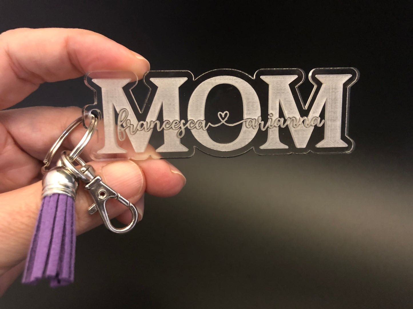 Acrylic Keychain, Personalized for Mom, Mommy, Mama