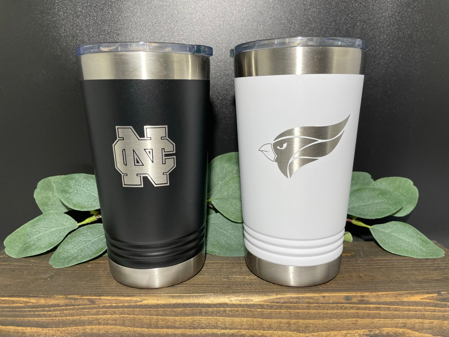 Custom Travel Coffee Mug, Laser Engraved, 16 oz Stainless Steel