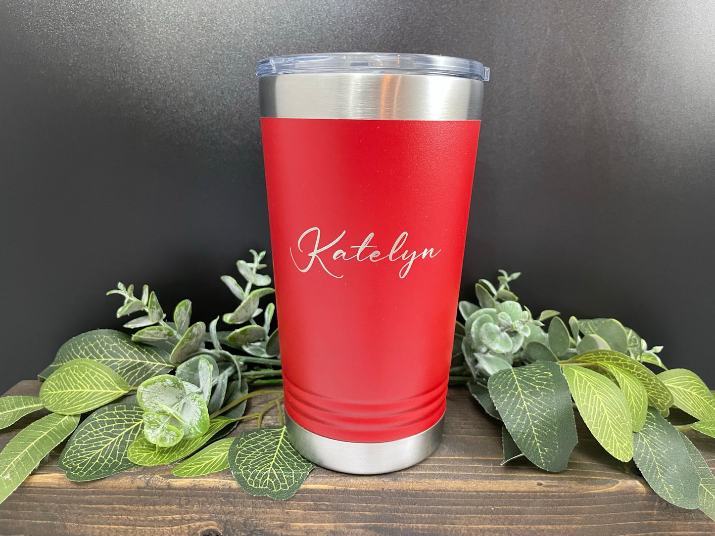 Custom Travel Coffee Mug, Laser Engraved, 16 oz Stainless Steel