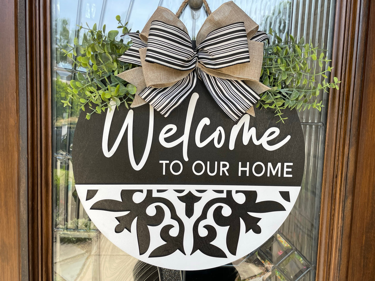 Bohemian Themed Wood Door Sign