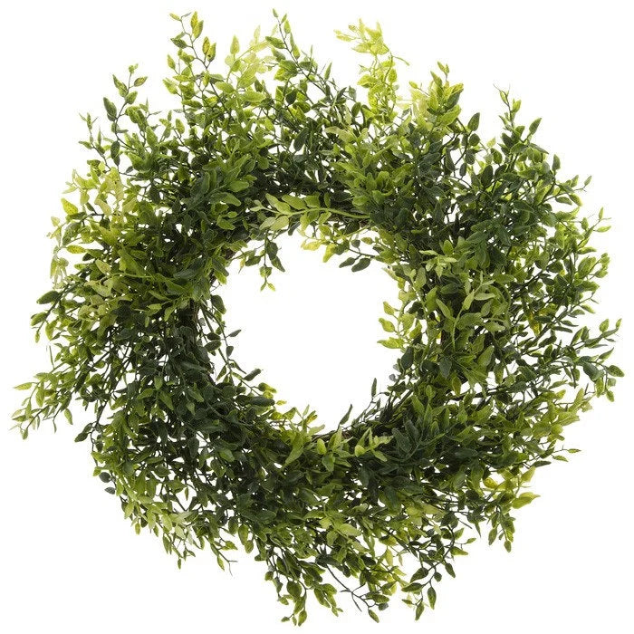 Eucalyptus | Boxwood | Lambs Ear | Lavender | Succulent Wreath - 12-15" diameter