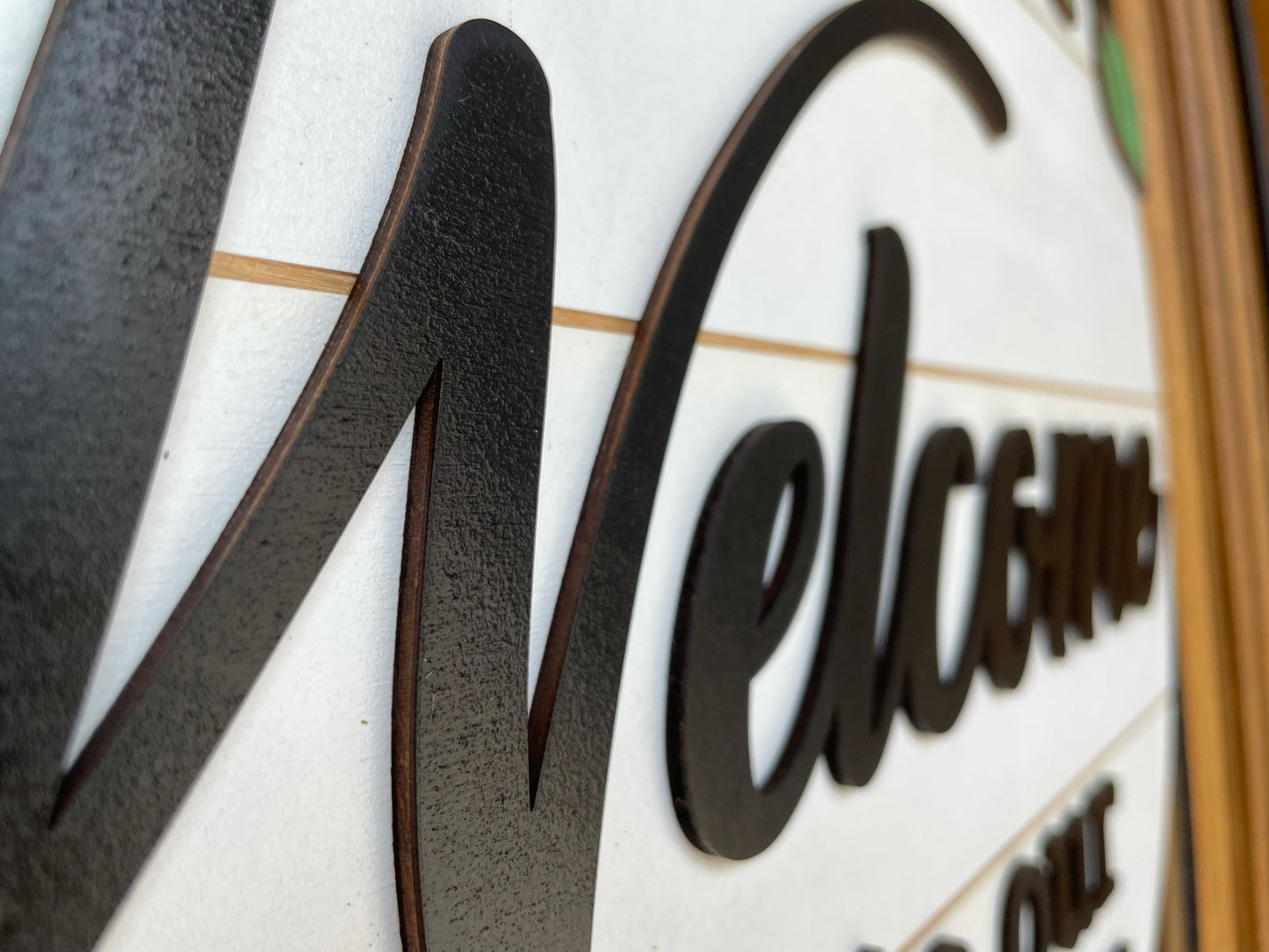 Floral 3D Wood Door Hanger