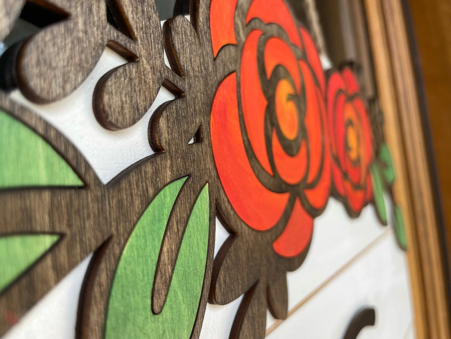 Floral 3D Wood Door Hanger