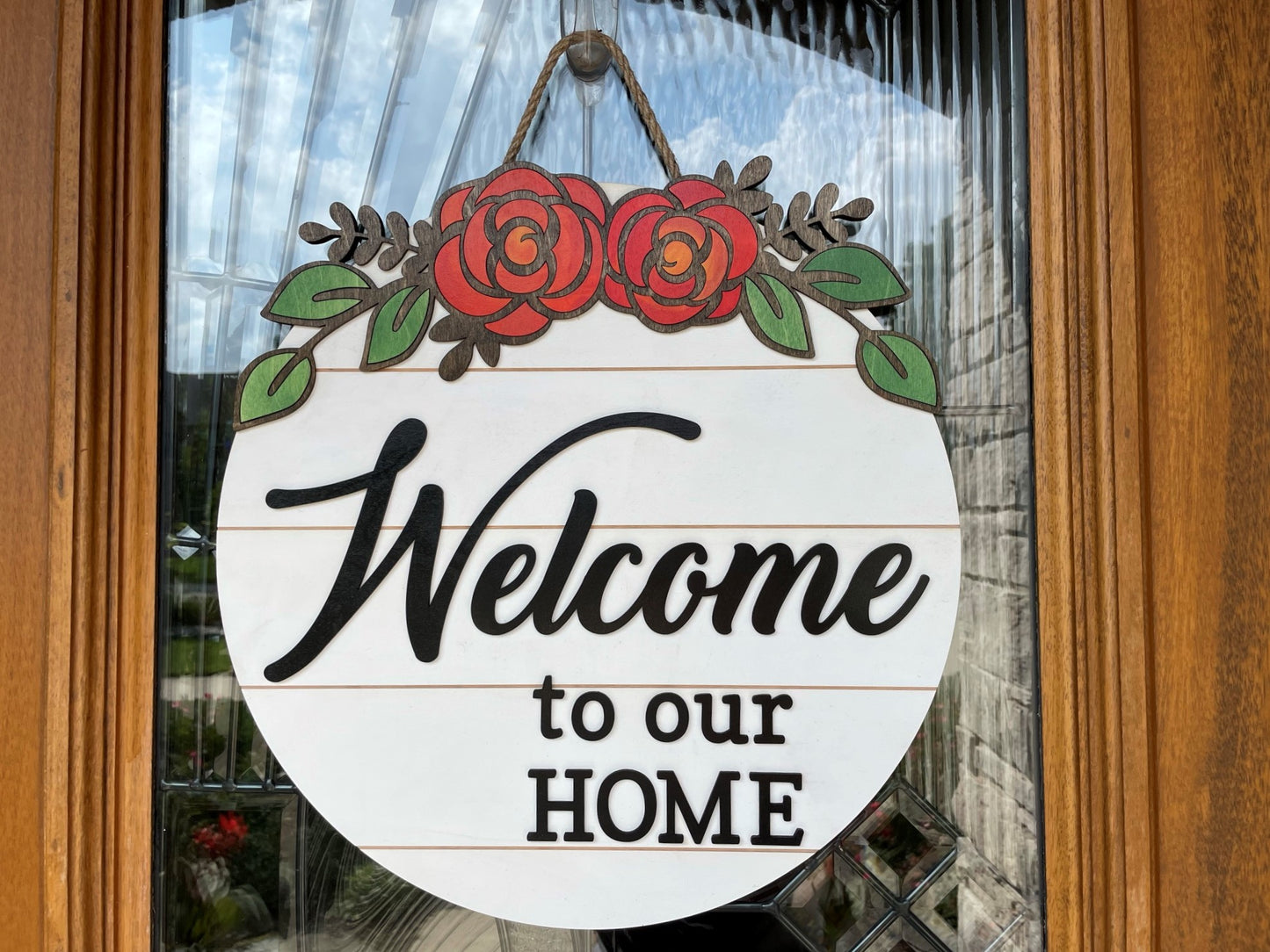 Floral 3D Wood Door Hanger