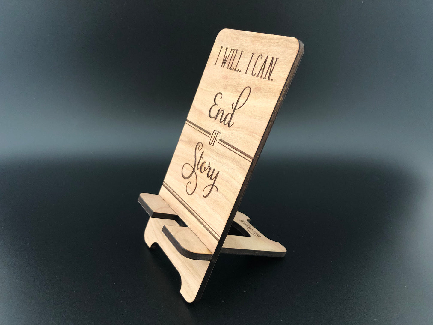 Motivational Wooden Phone Stand