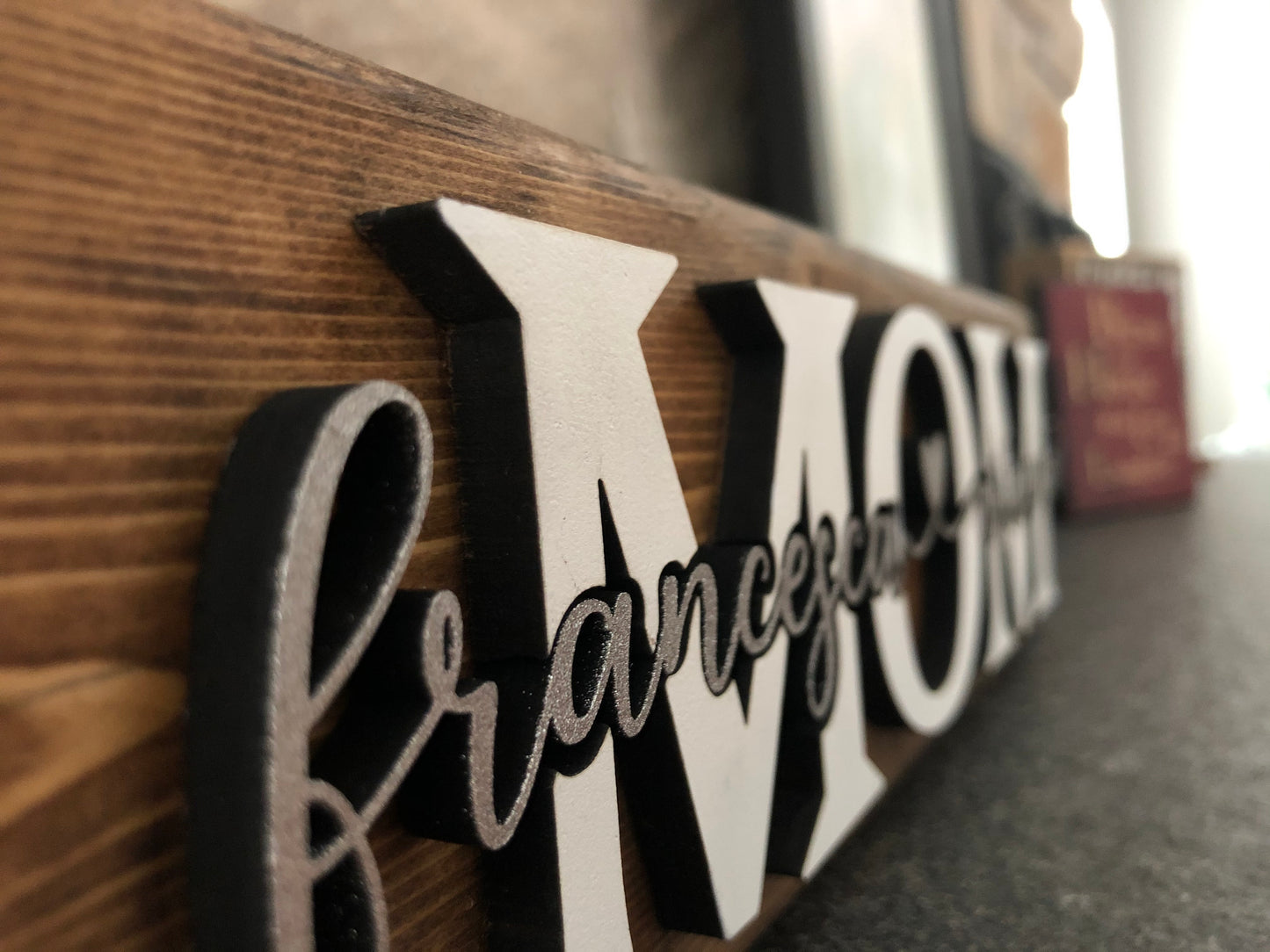 MOM Shelf Sign, Personalized with Child(ren) Names