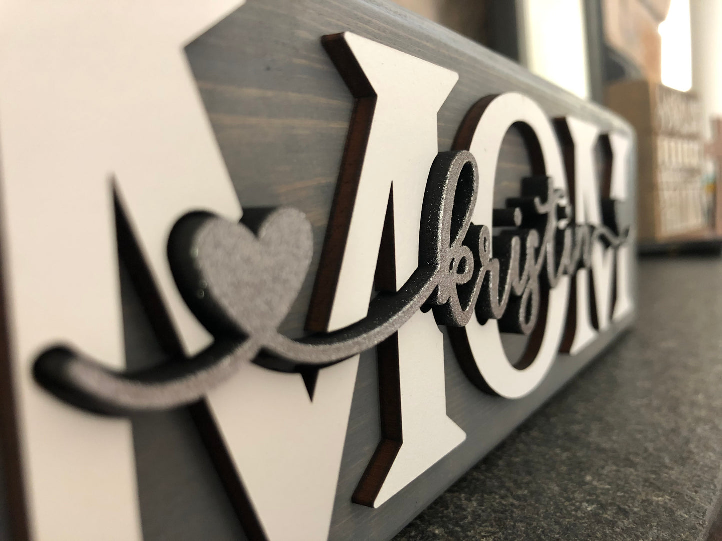 MOM Shelf Sign, Personalized with Child(ren) Names