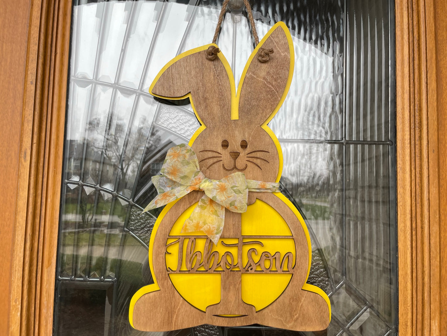 Easter Bunny Personalized Door Hanger