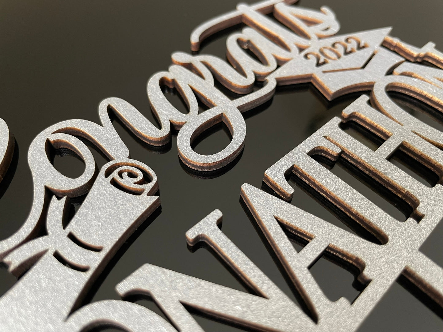 Graduation Cake Topper with Name and Year