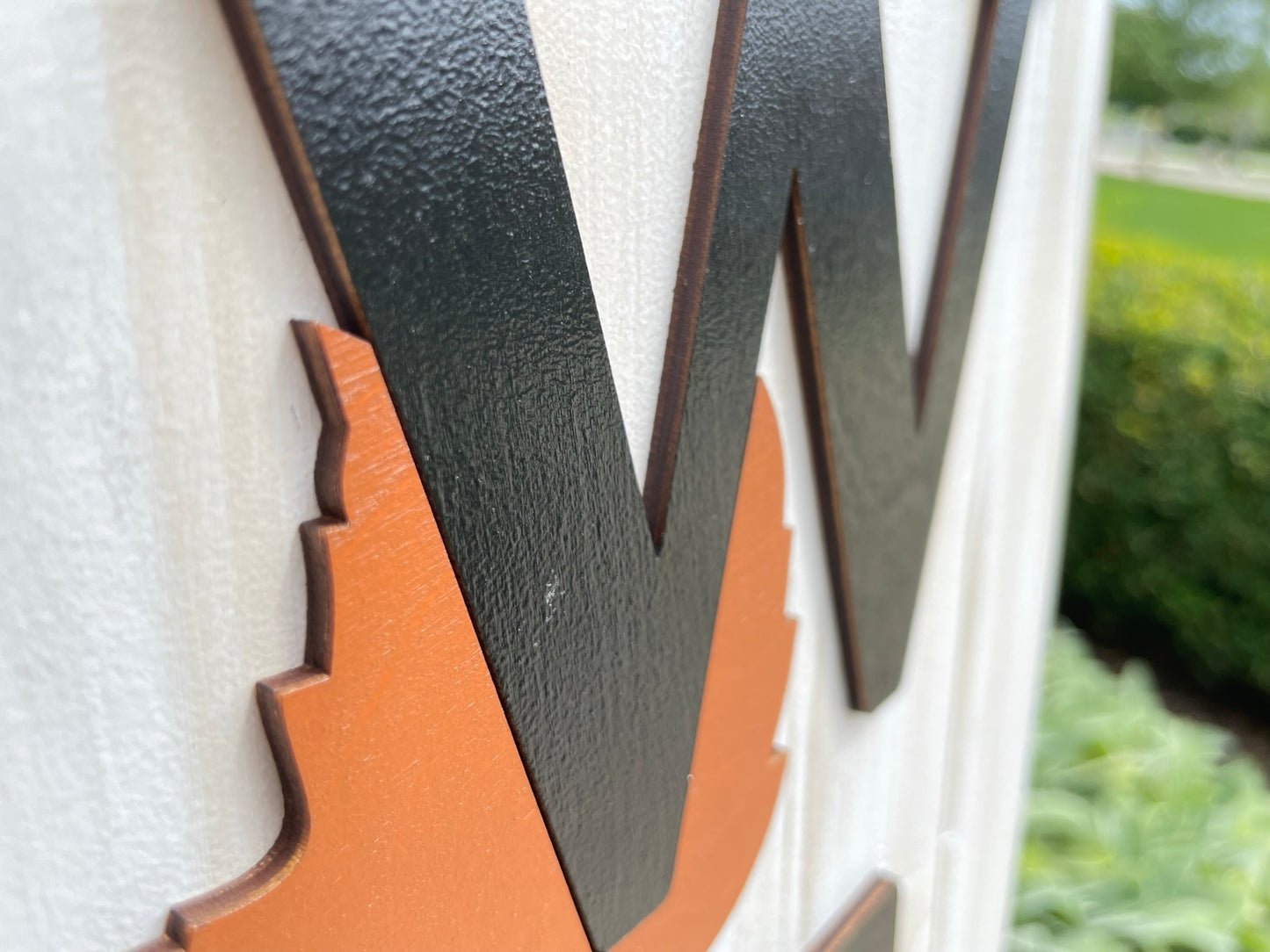 Welcome Porch Sign with Fall Leaves