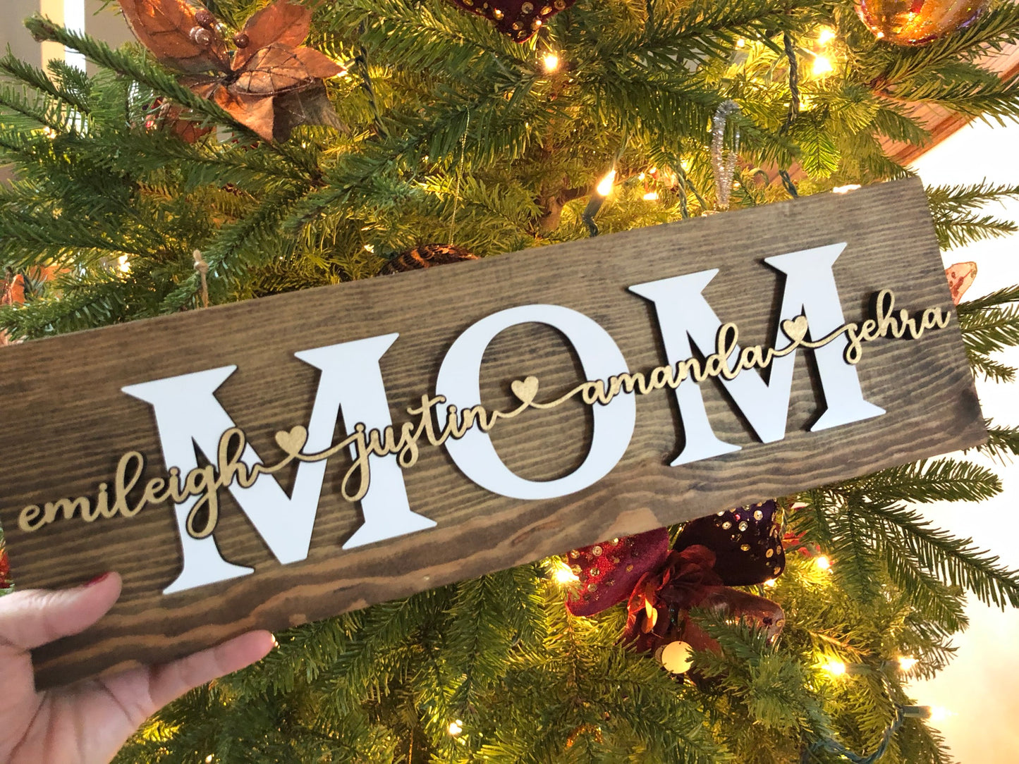 MOM Shelf Sign, Personalized with Child(ren) Names
