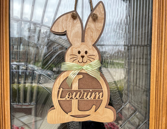 Easter Bunny Personalized Door Hanger