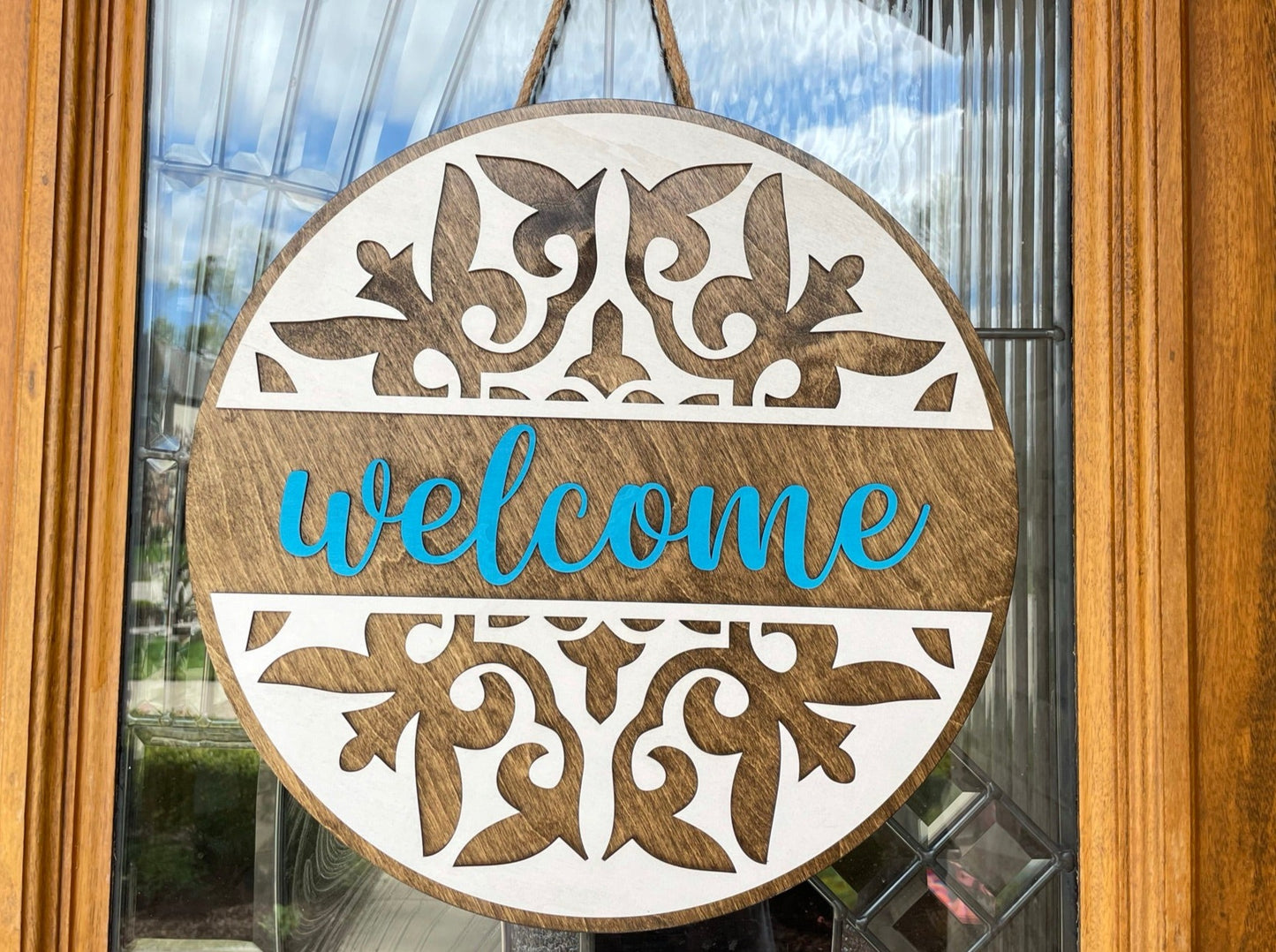 Bohemian Themed Wood Door Sign