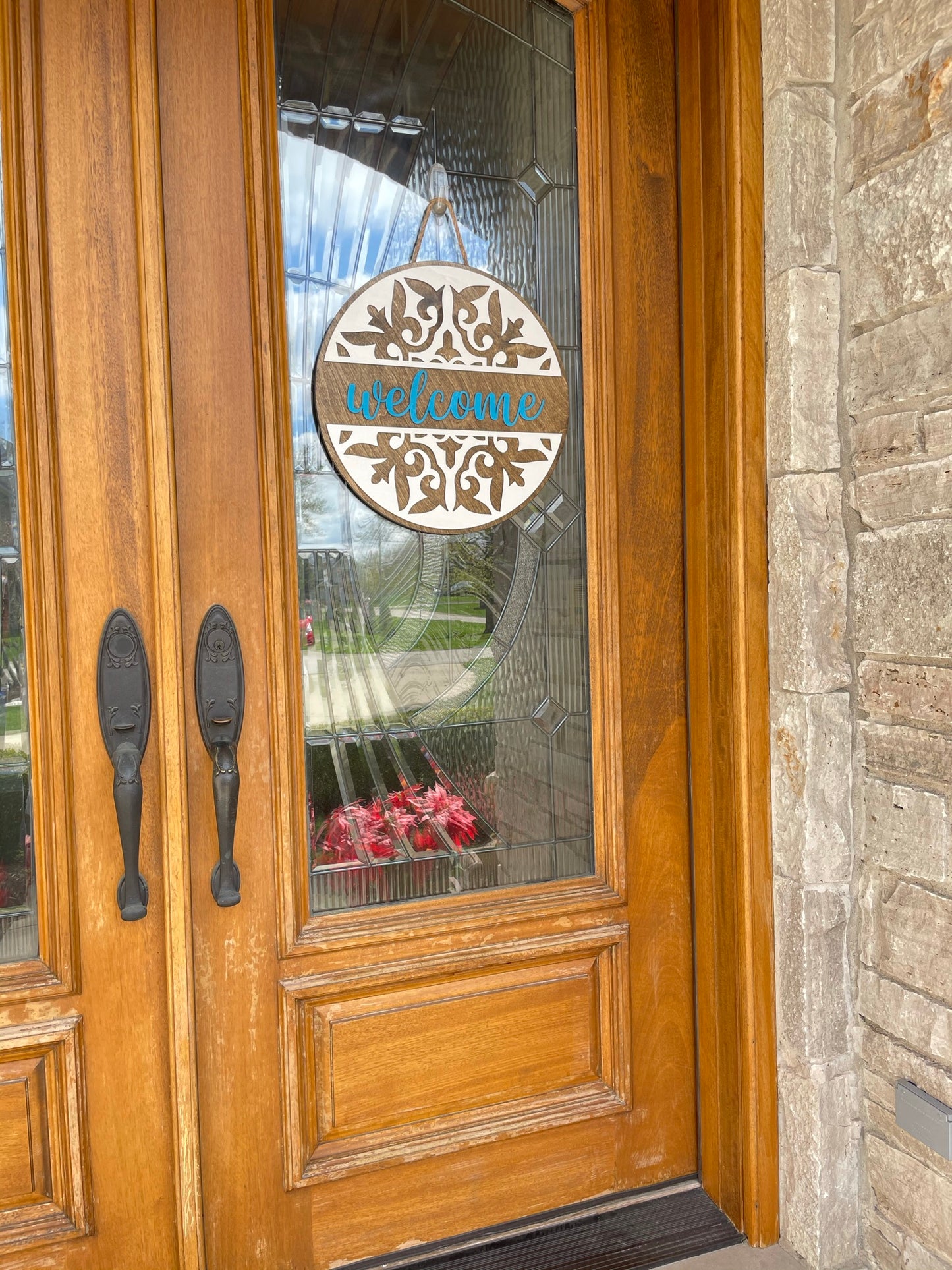 Bohemian Themed Wood Door Sign