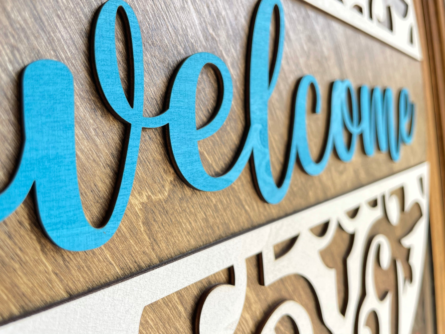 Bohemian Themed Wood Door Sign