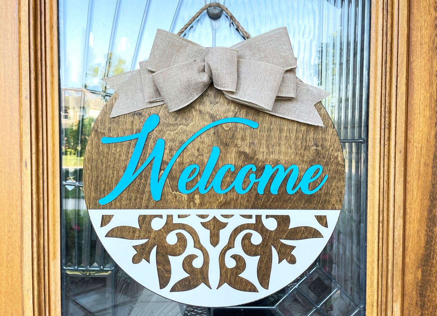 Bohemian Themed Wood Door Sign