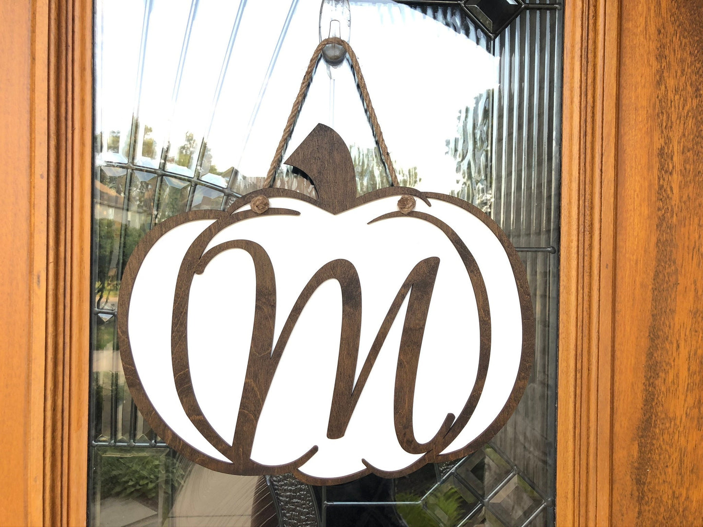Pumpkin Monogram Door Hanger