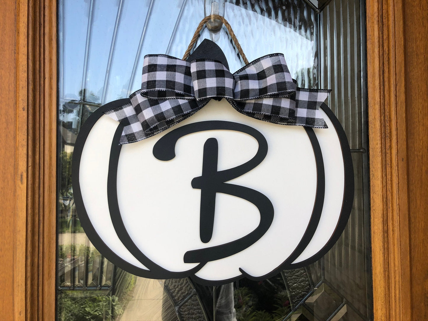 Pumpkin Monogram Door Hanger