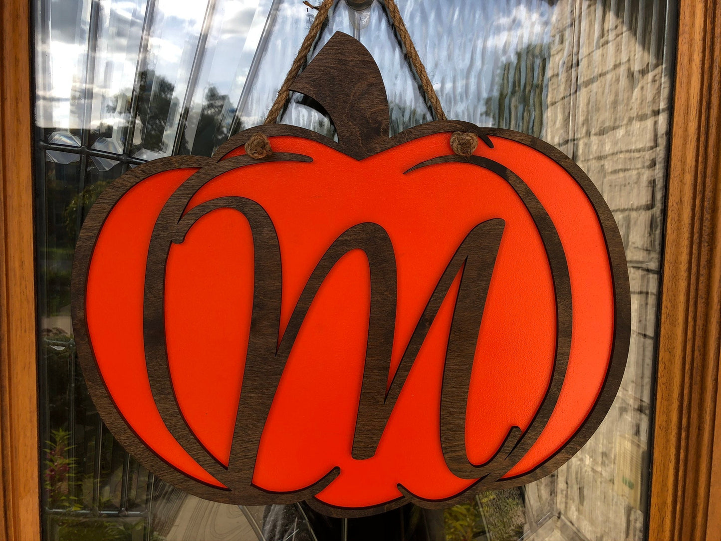 Pumpkin Monogram Door Hanger