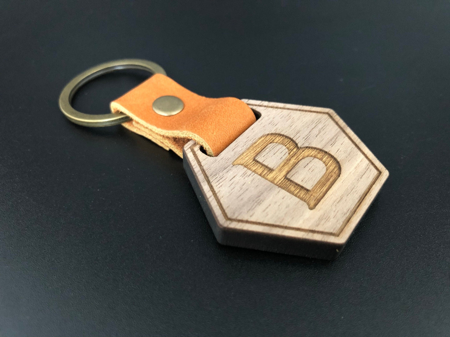 Key Chain with Engraved Initial