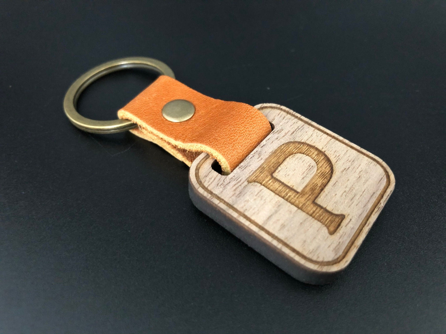 Key Chain with Engraved Initial