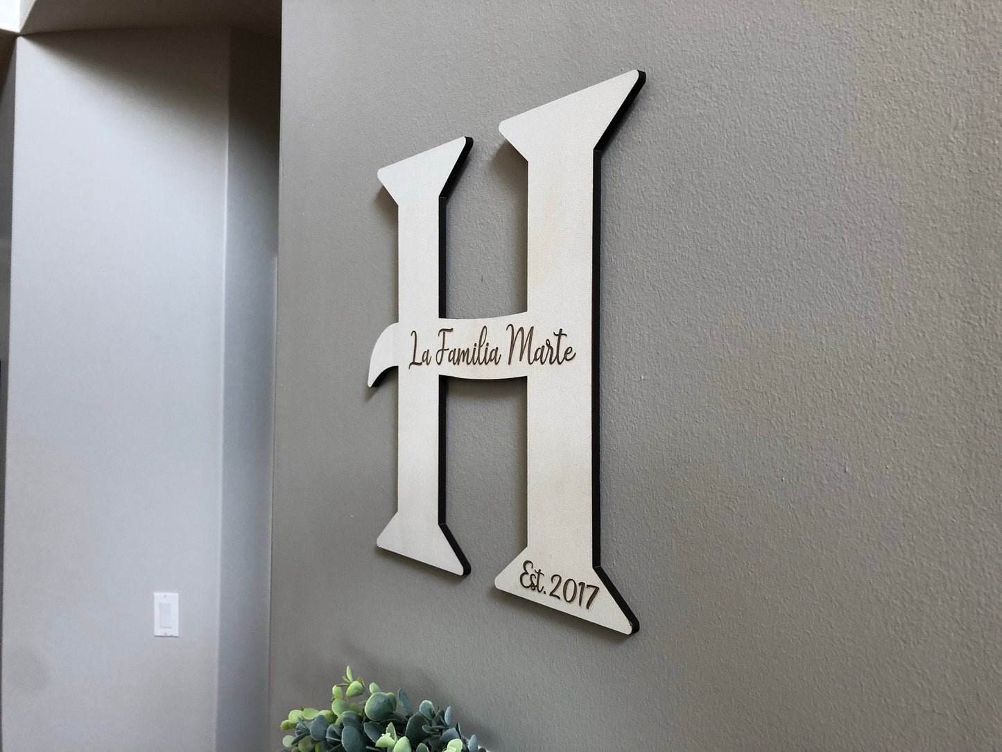 HOME - Laser Cut Wood Letters in Weathered White