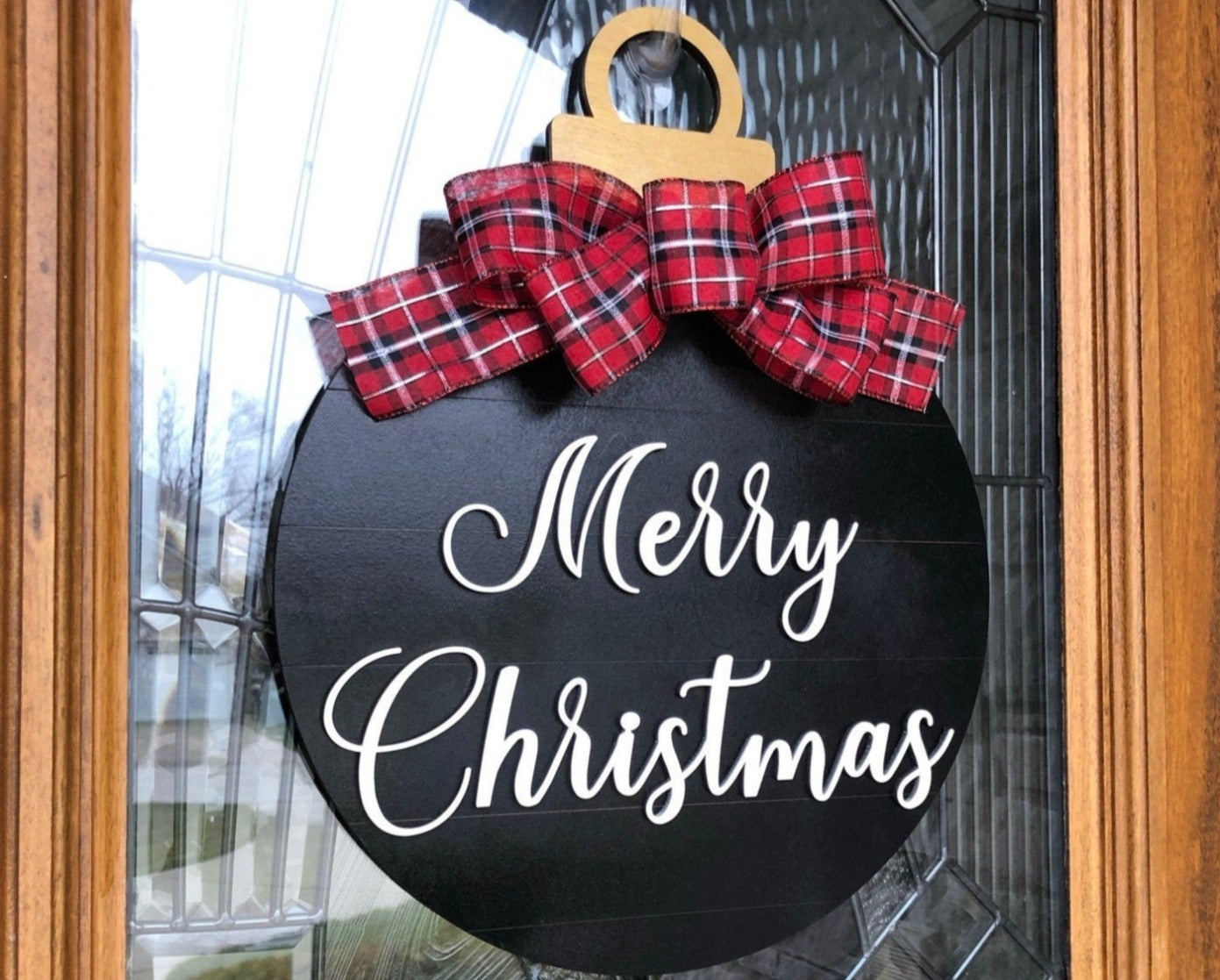 Ornament Shaped Door Sign, Personalized
