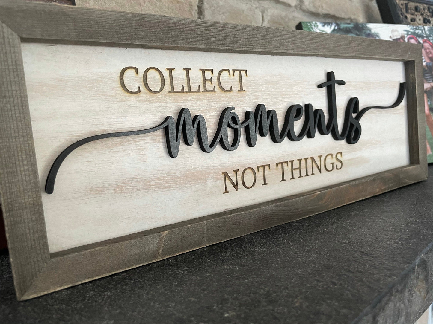 Collect Moments 3D Framed Sign