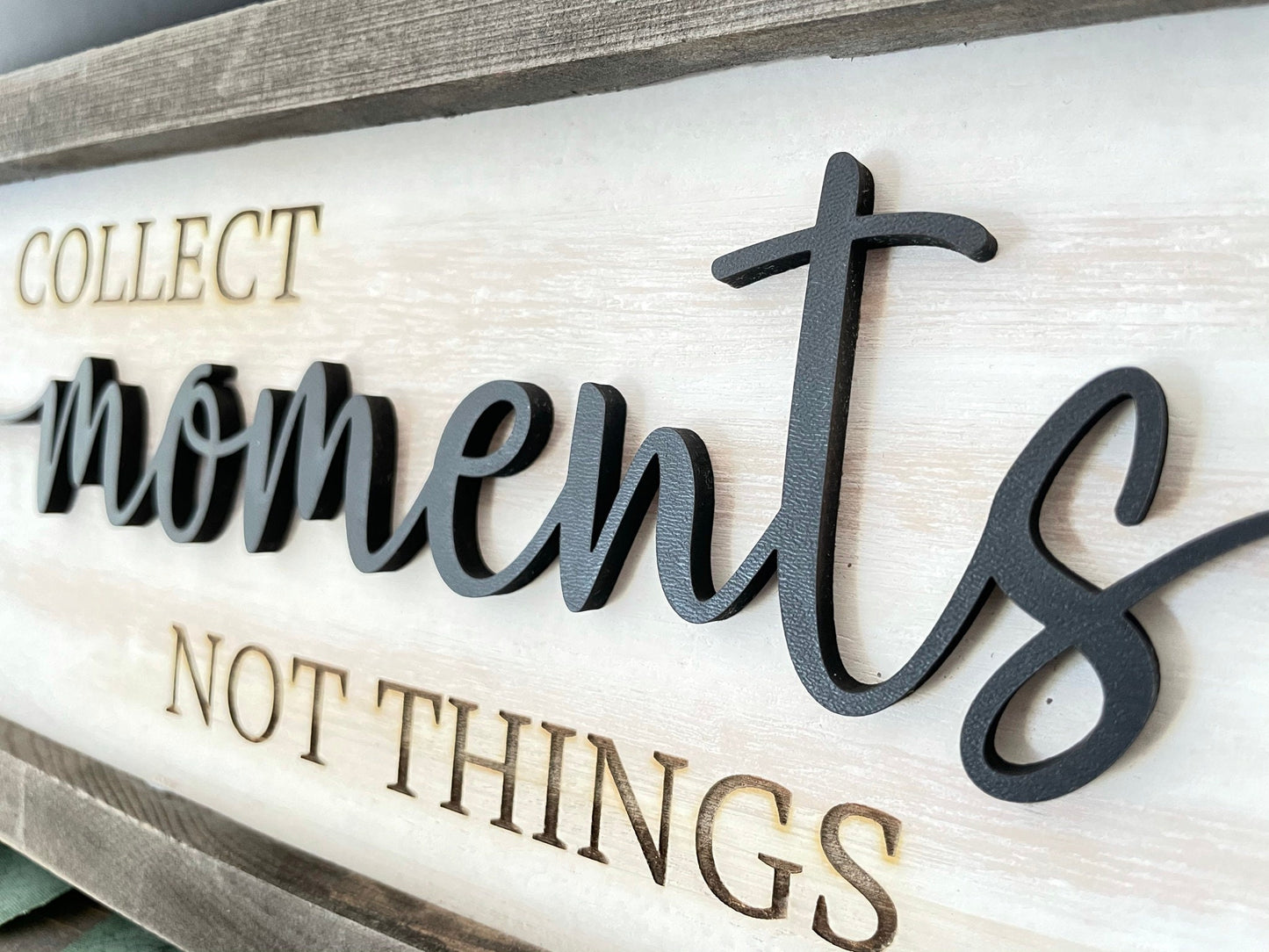 Collect Moments 3D Framed Sign