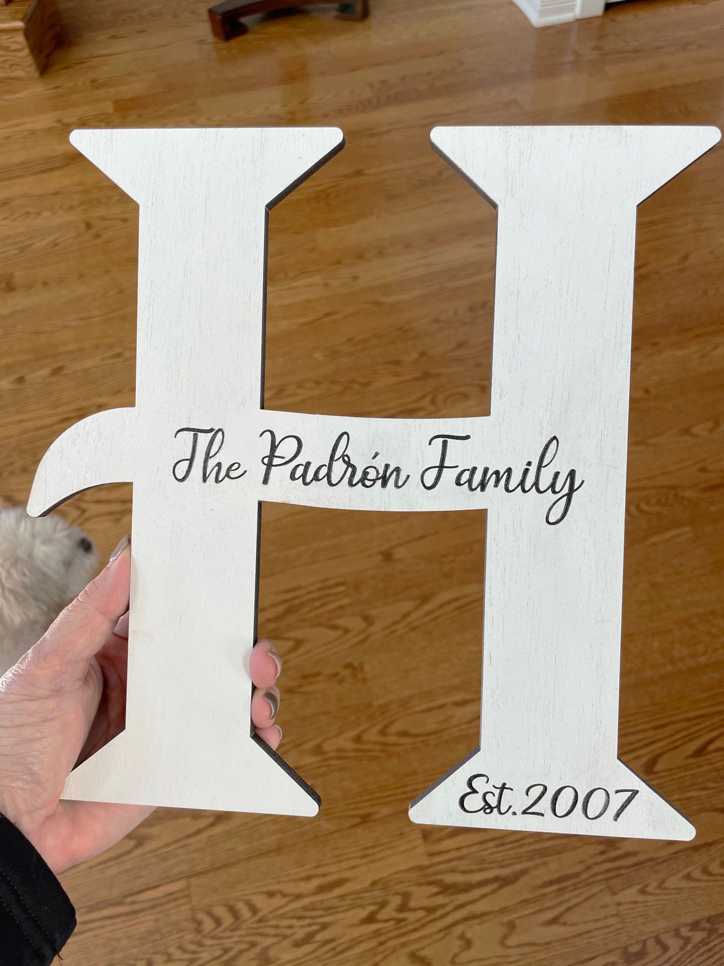 HOME - Laser Cut Wood Letters in Weathered White