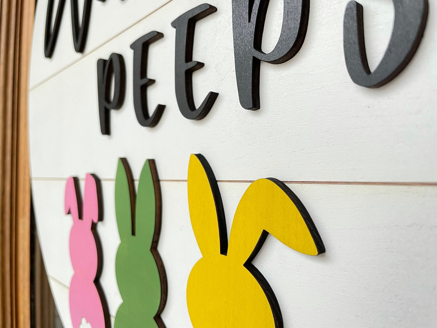 Welcome Peeps 3D Door Hanger