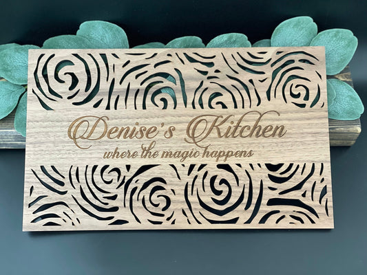 Walnut Wood Trivet, Personalized