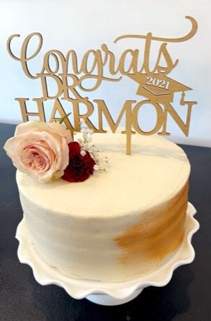 Graduation Cake Topper with Personalized Name | Graduate | Cake Topper for New Doctor