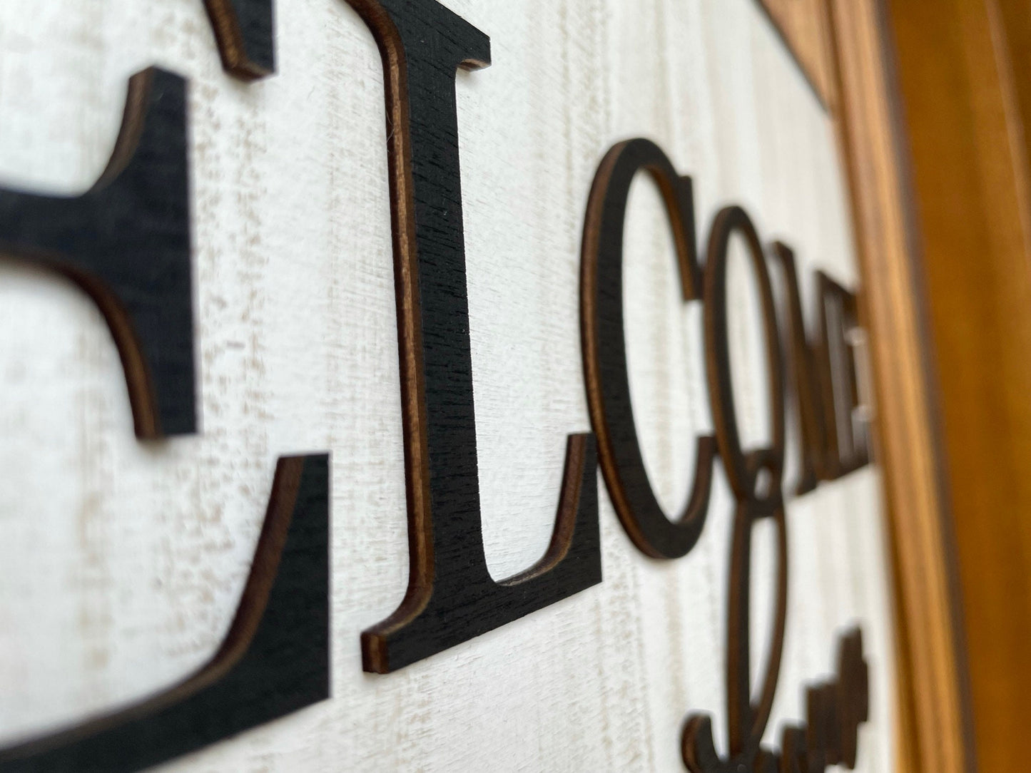 Barrel Farmhouse Wood Door Sign