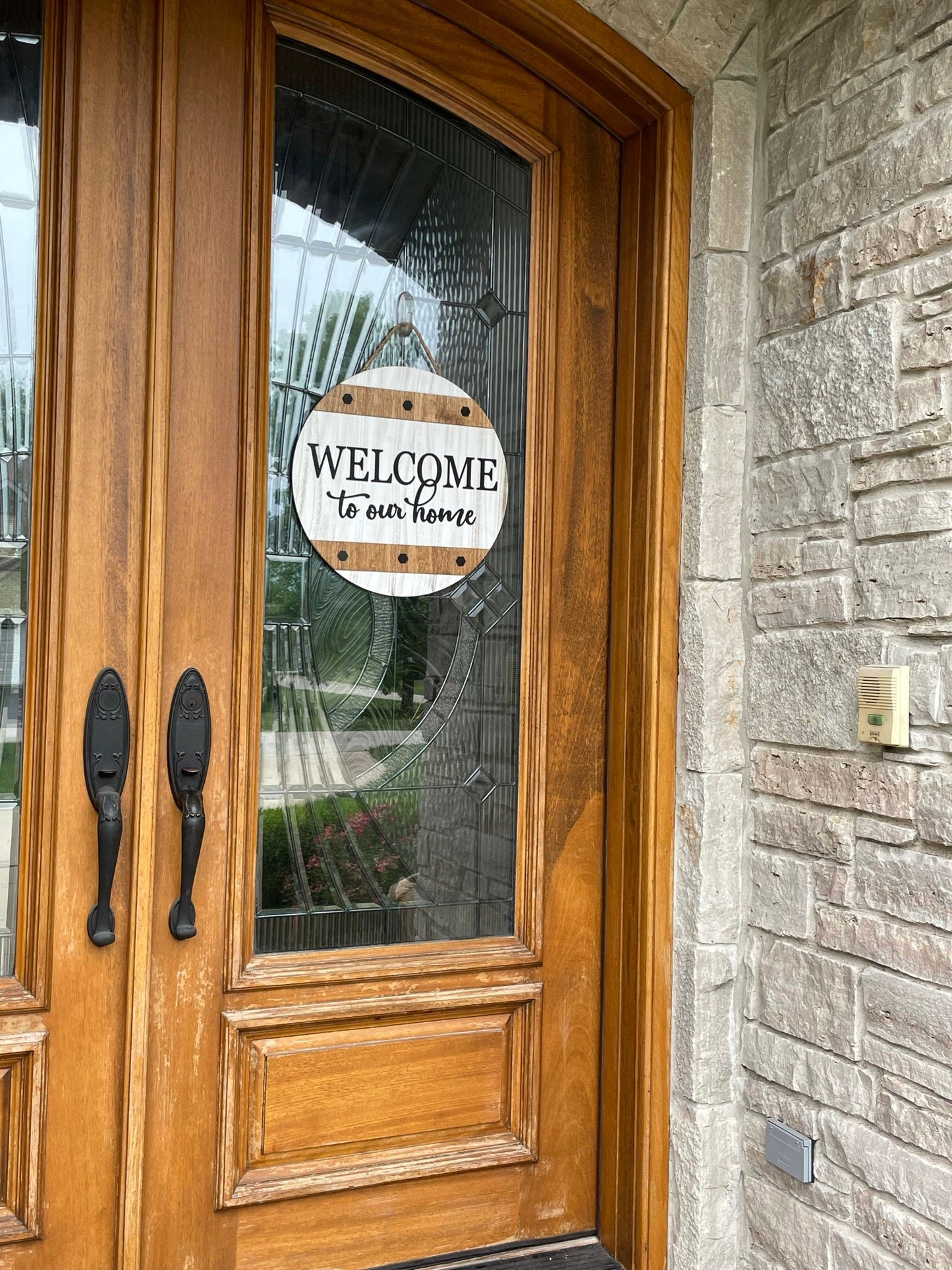 Barrel Farmhouse Wood Door Sign