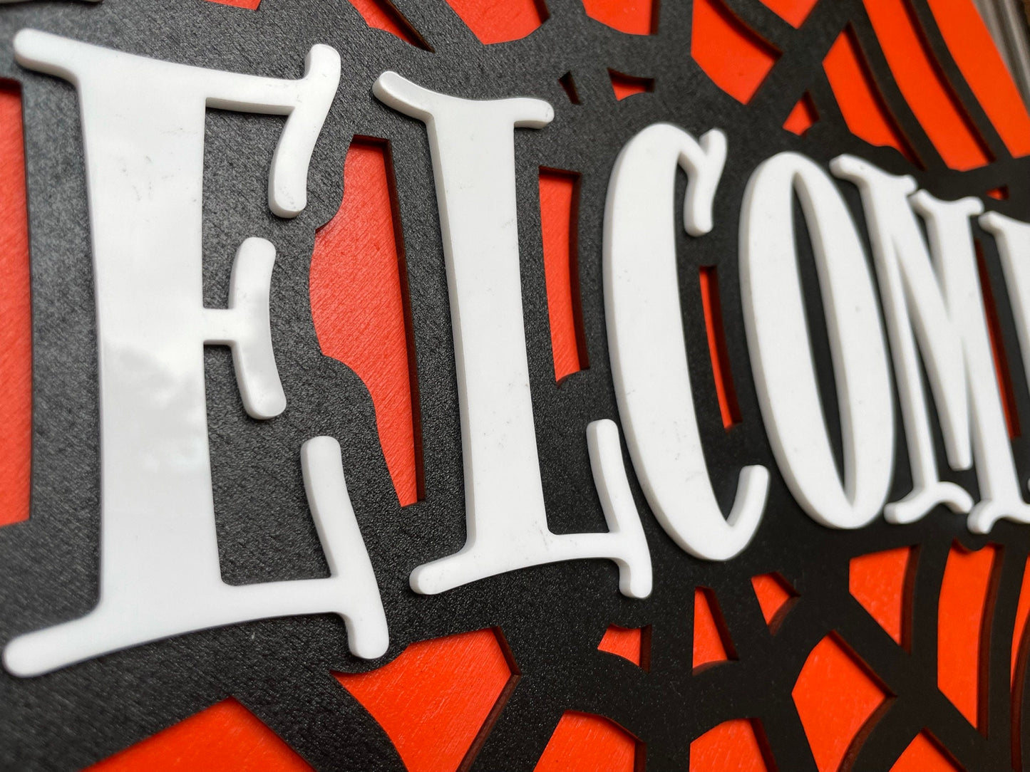Spider Web Welcome Sign