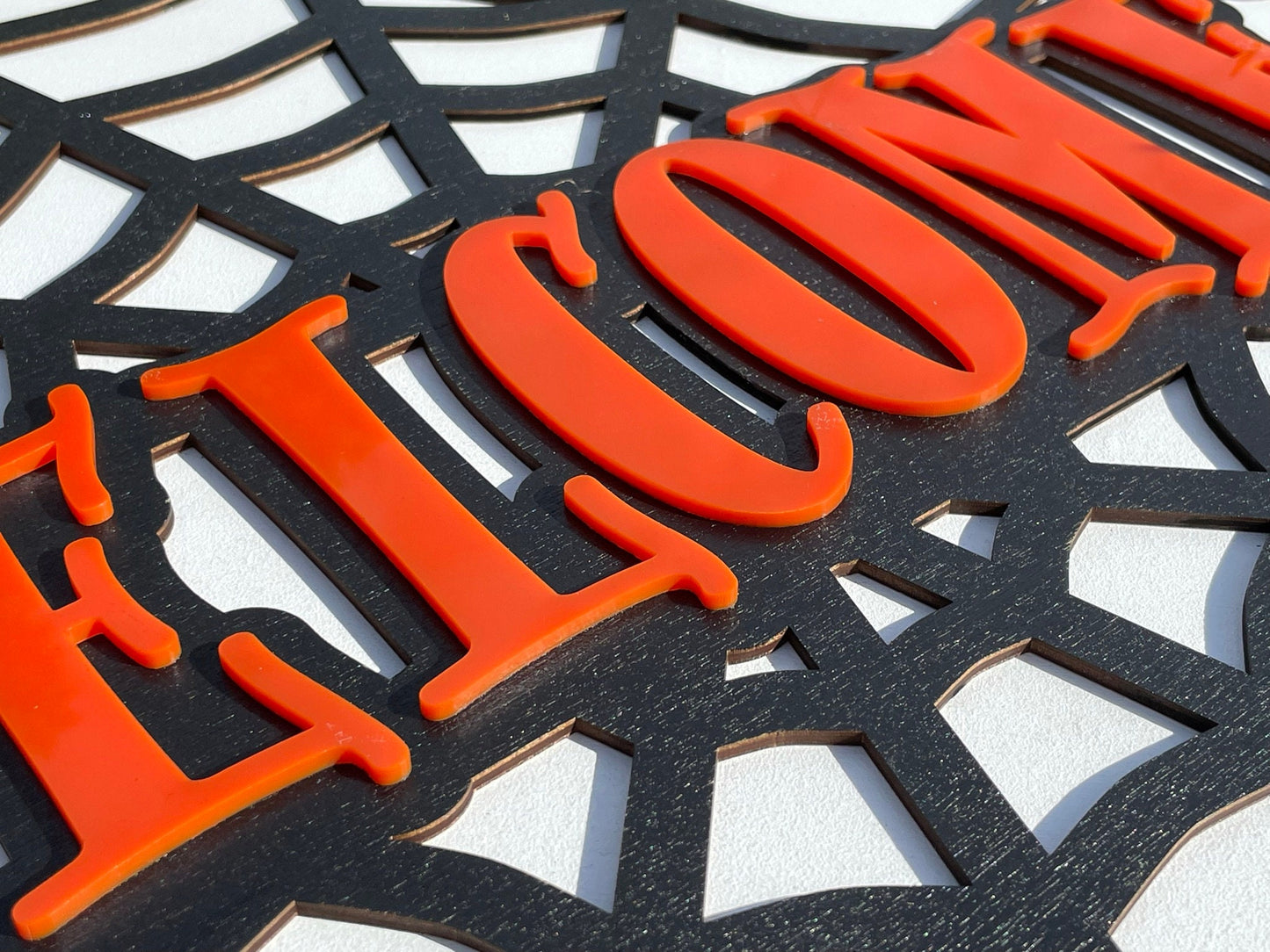 Spider Web Welcome Sign