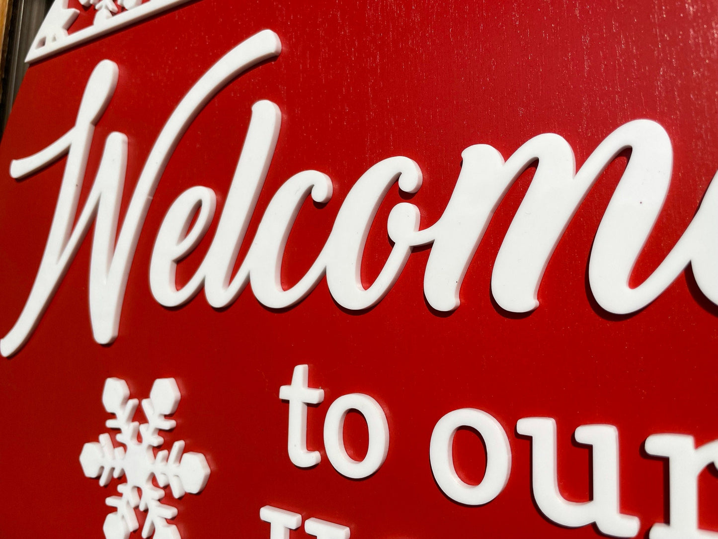 Winter Snowflakes Door Sign