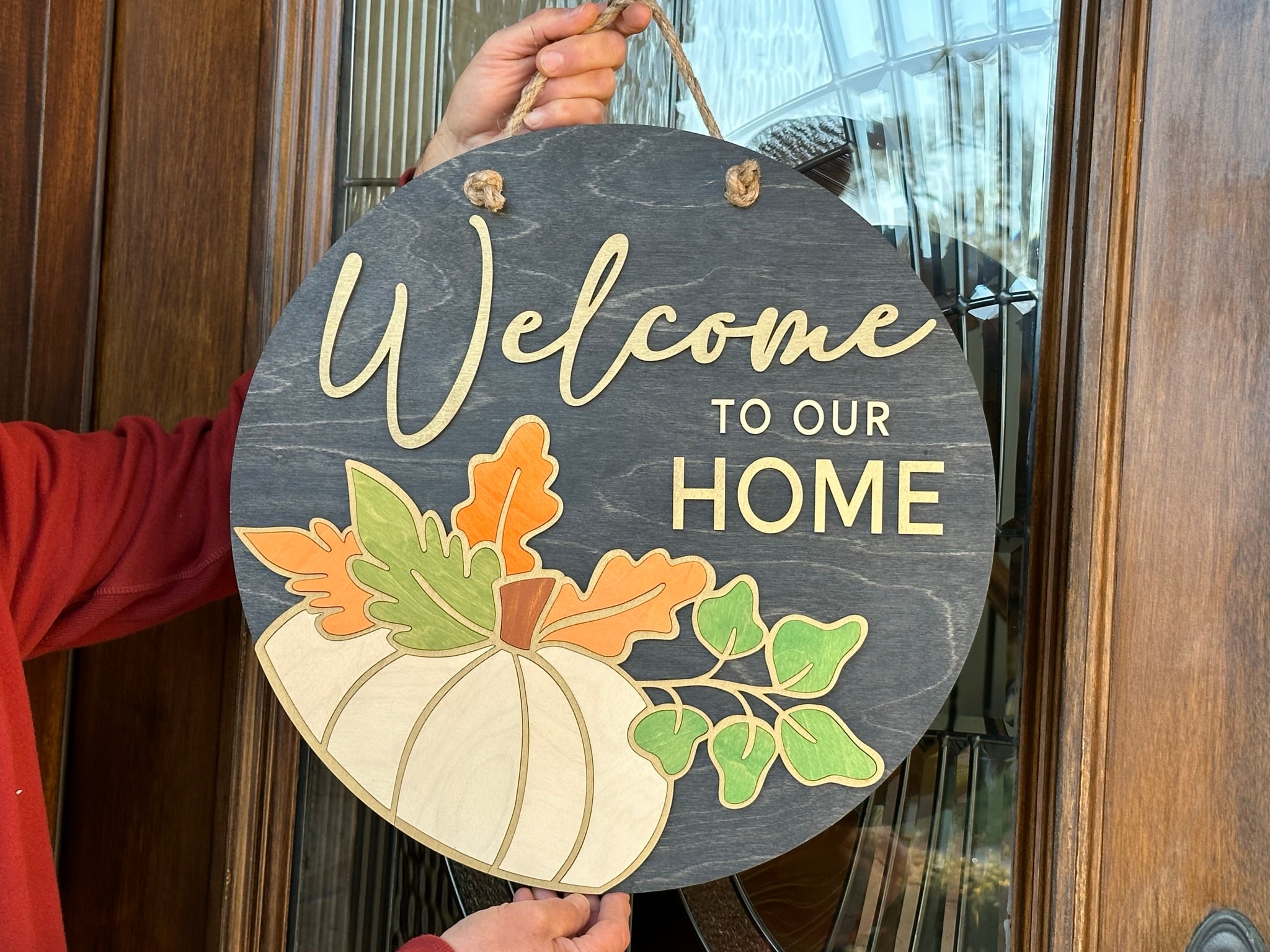 Buying 3D Fall Door Hanger | Welcome Door Sign | Pumpkin Fall Sign | 3D Welcome Sign