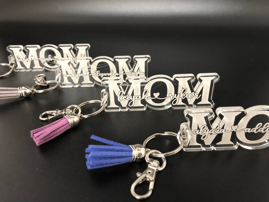 Acrylic Keychain, Personalized for Mom, Mommy, Mama
