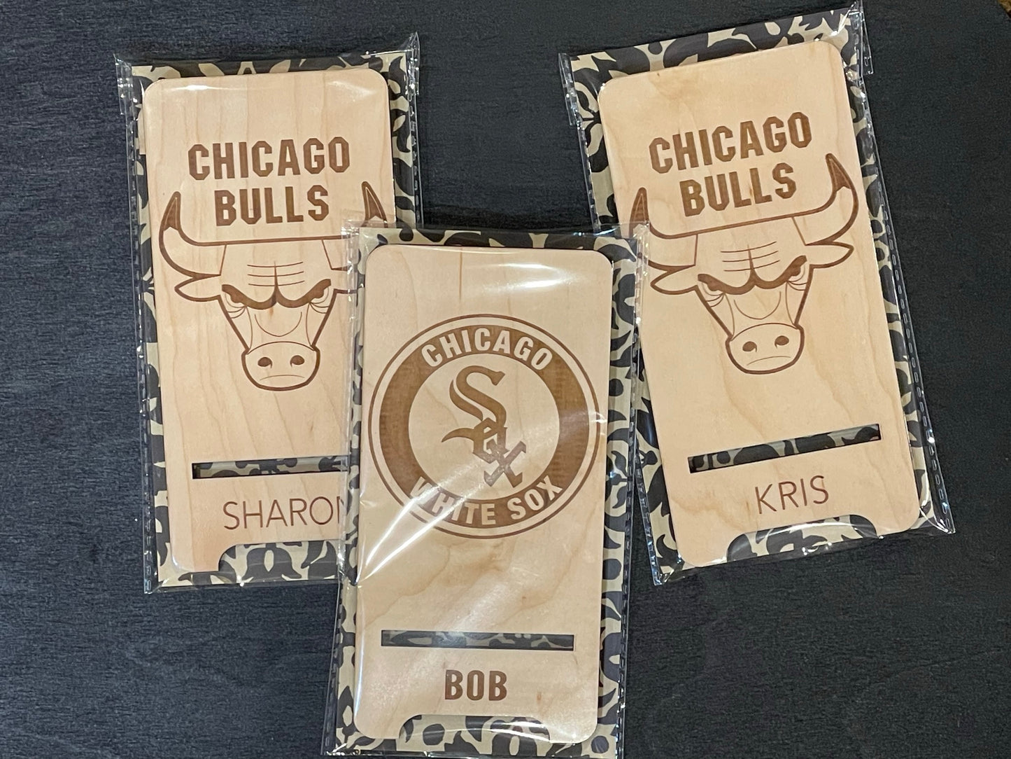 White Sox Wooden Phone Stand