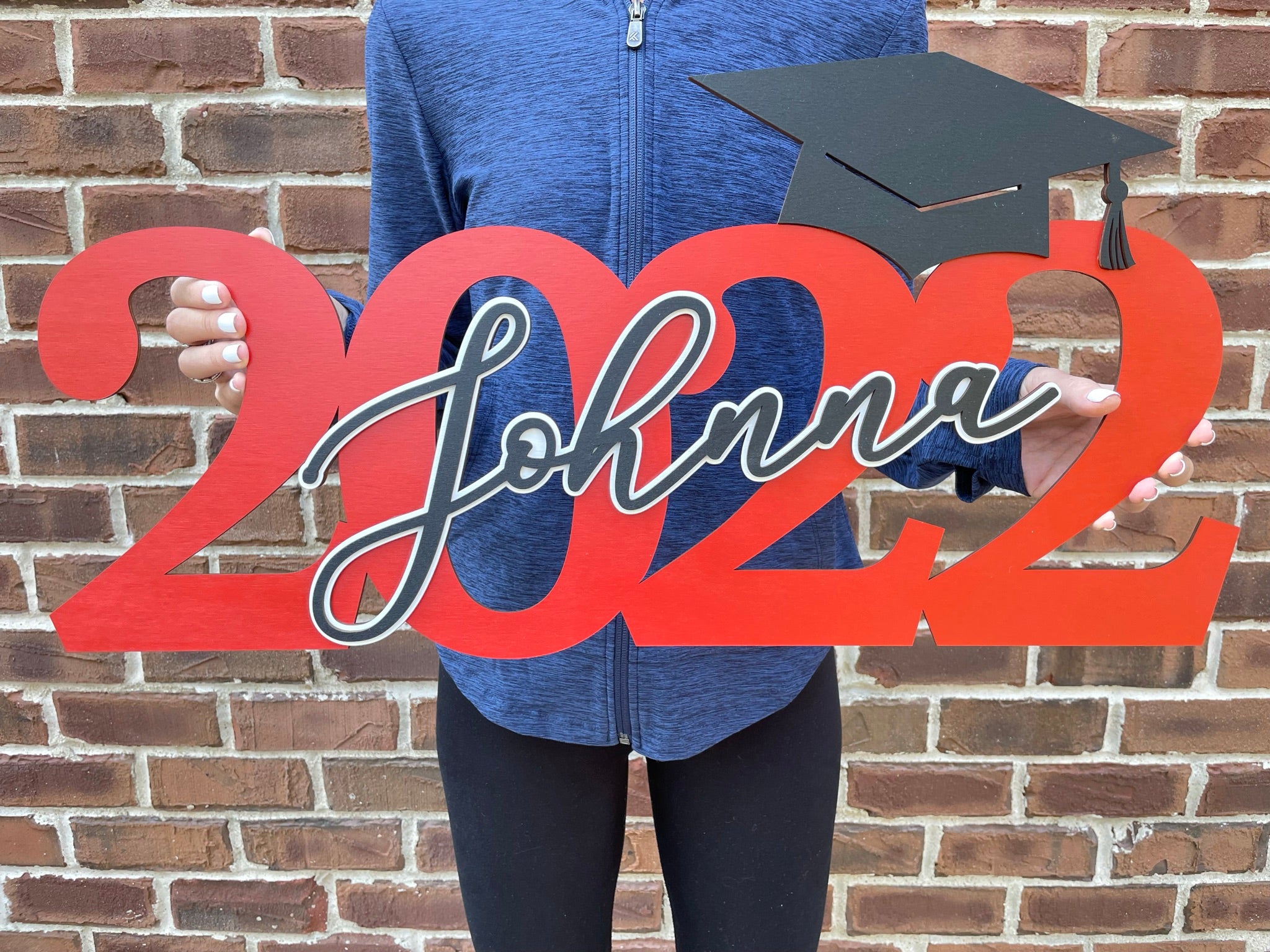 Graduation Wood Sign with Year and Name – DeluxHub