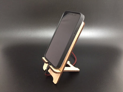 Wooden Phone Stand | Customized Smartphone Holder | Personalized Docking Station | Stocking Stuffer, Birthday Gift | Desk Organizer