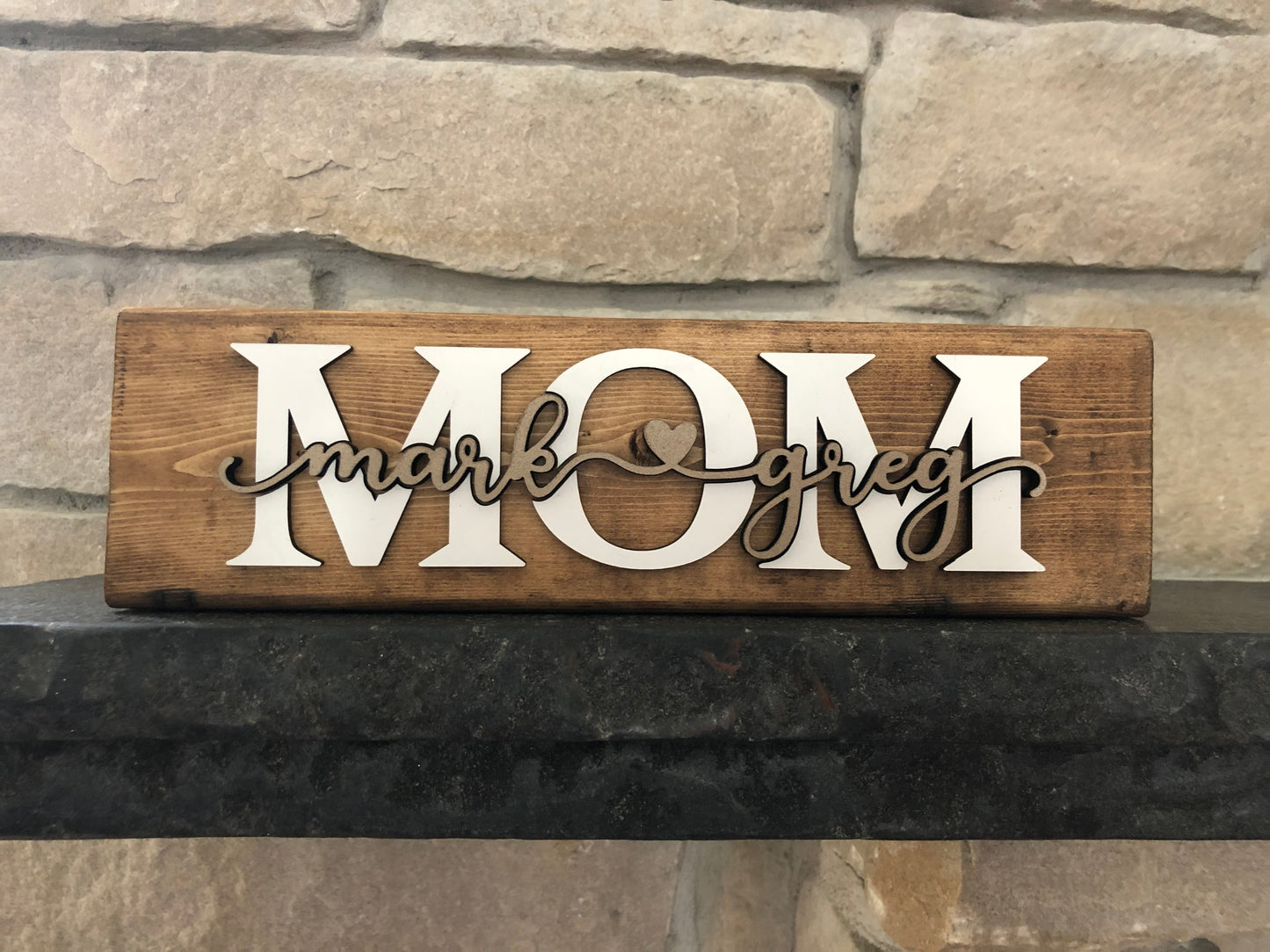 MOM Shelf Sign, Personalized with Child(ren) Names