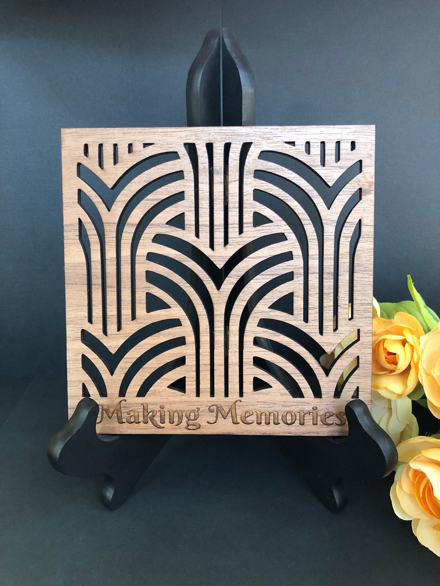 Custom Engraved Trivet in Walnut Wood