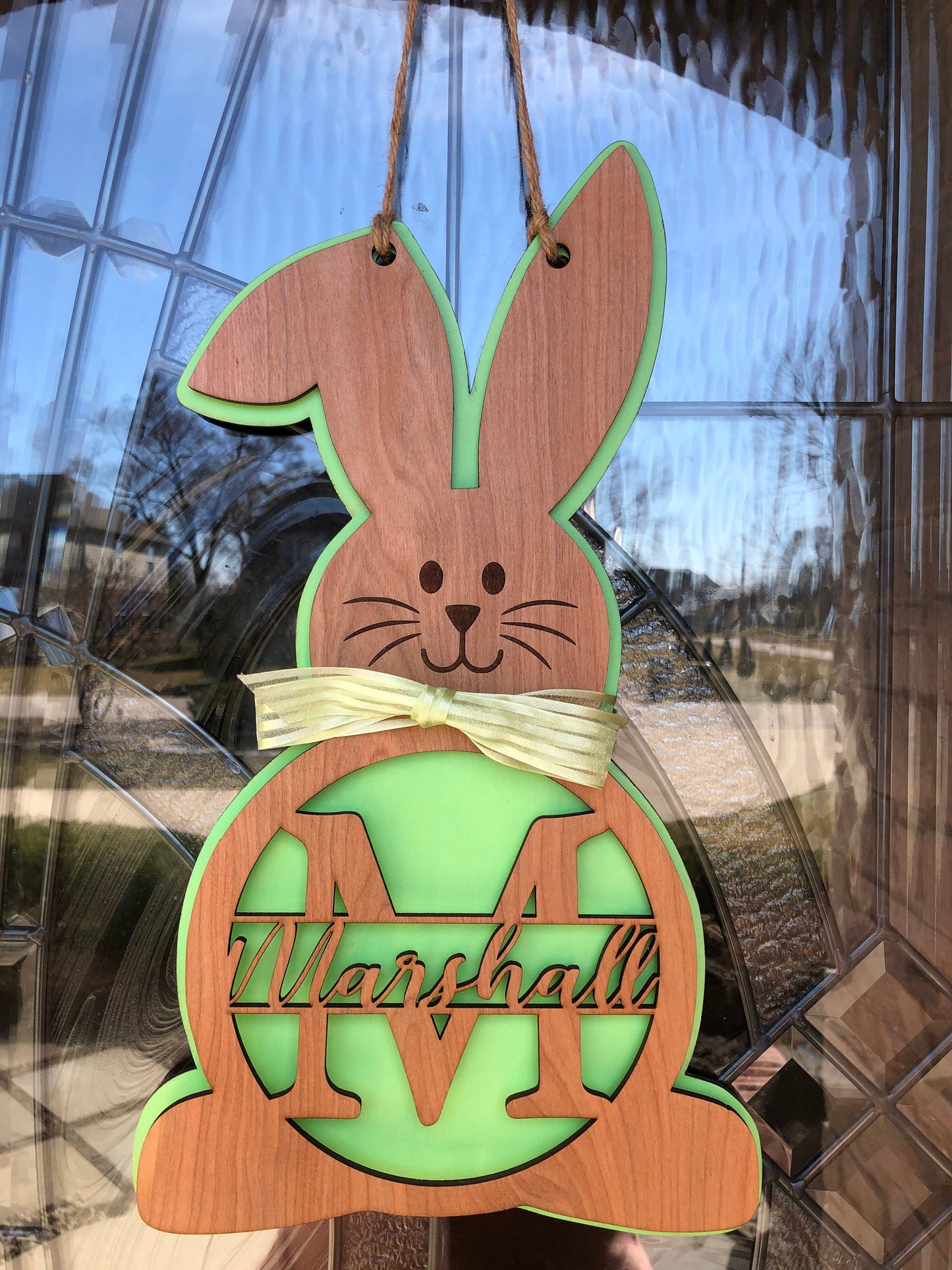 Easter Bunny Personalized Door Hanger