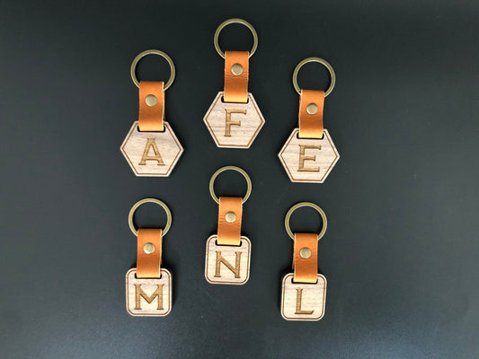Key Chain with Engraved Initial